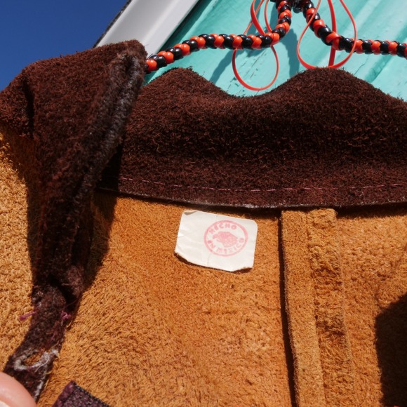 Amazing‎ 70s suede leather zip up cape - Picture 5 of 8